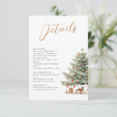 Details zur Winterhochzeit Begleitkarte (Stehend Vorderseite)