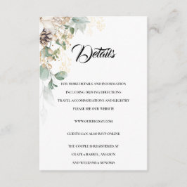 Details zur Wintery Gold Blumenverschlusskarte Begleitkarte