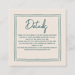 Details zur zeitgenössischen Handschrift für Retro Begleitkarte