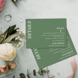 Details zur zeitgenössischen Hochzeitsstimmung im  Begleitkarte