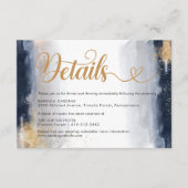 Details zur Zeremonie für Hochzeiten in der Marine Begleitkarte (Vorderseite)