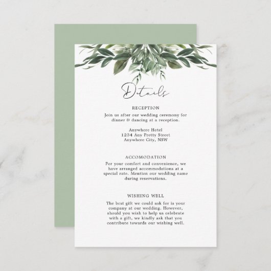 Detailverpackungskarte für Folienstreifen Begleitkarte (Vorne/Hinten)