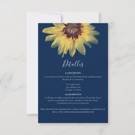 Detalles Rústicos de Girasol Tarjeta de Cerramient Einladung (Vorderseite)