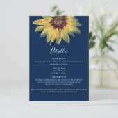 Detalles Rústicos de Girasol Tarjeta de Cerramient Einladung (Stehend Vorderseite)