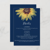 Detalles Rústicos de Girasol Tarjeta de Cerramient Einladung (Vorne/Hinten)
