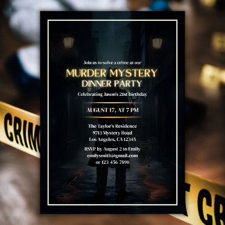Detection Mystery Dinner Party Geburtstag Einladung