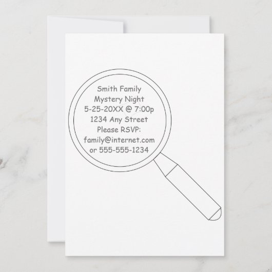 "Detection Sloth" Faultier Einladung (Rückseite)