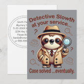 "Detection Sloth" Faultier Einladung (Vorne/Hinten)