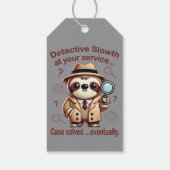 "Detection Sloth" Faultier Geschenkanhänger (Rückseite)