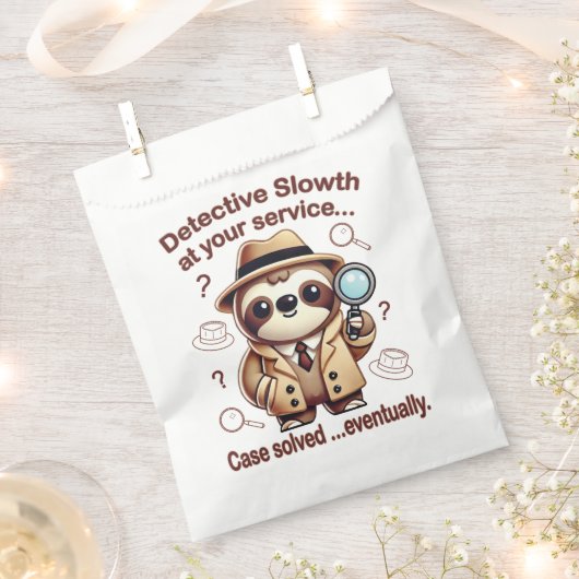 "Detection Sloth" Faultier Geschenktütchen (Ausgeschnitten)