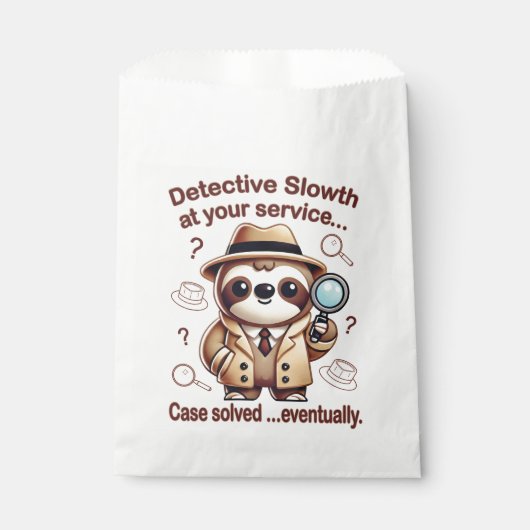 "Detection Sloth" Faultier Geschenktütchen (Vorderseite)