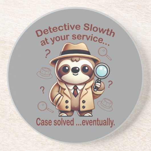 "Detection Sloth" Faultier Getränkeuntersetzer (Vorne)