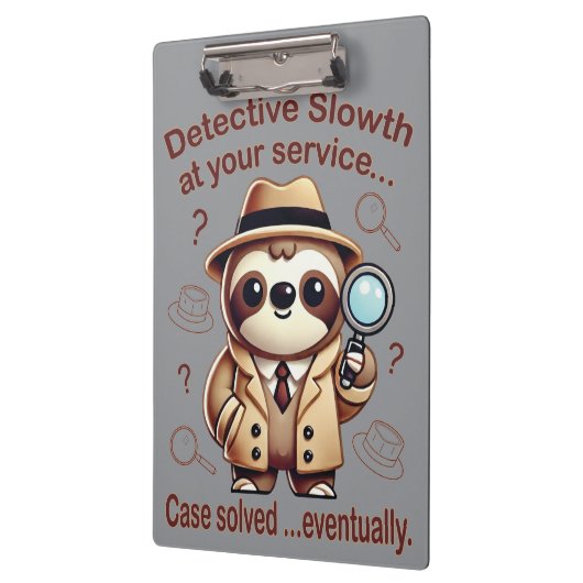 "Detection Sloth" Faultier Klemmbrett (Links)