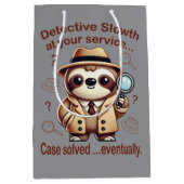 "Detection Sloth" Faultier Mittlere Geschenktüte (Vorderseite)