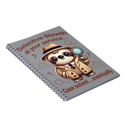 "Detection Sloth" Faultier Notizblock (Rechte Seite)