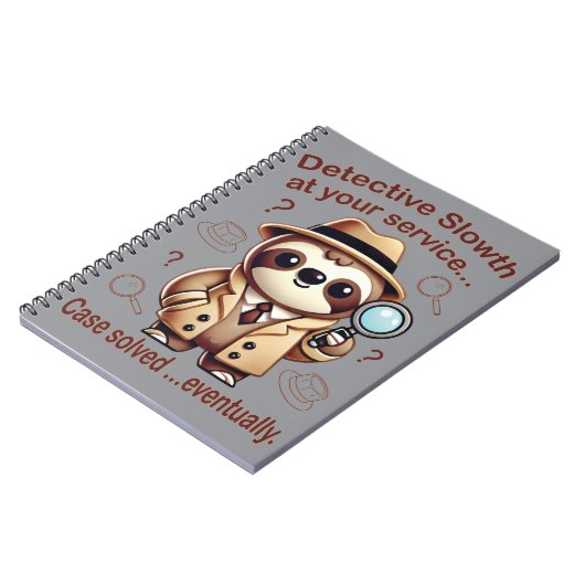 "Detection Sloth" Faultier Notizblock (Linke Seite)