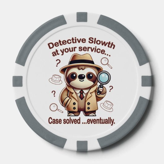 "Detection Sloth" Faultier Pokerchips (Vorderseite)