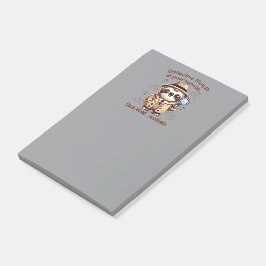 "Detection Sloth" Faultier Post-it Klebezettel (angewinkelt)