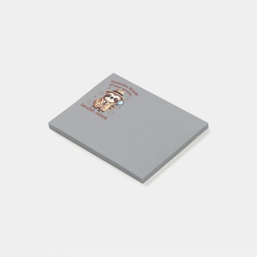 "Detection Sloth" Faultier Post-it Klebezettel (angewinkelt)