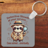 "Detection Sloth" Faultier Schlüsselanhänger (Rückseite)