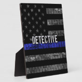 Detection Thin Blue Line Distressed Flag Fotoplatte (Seite)