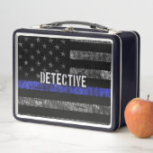 Detection Thin Blue Line Distressed Flag Metall Brotdose (Beispiel)