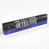 Detection Thin Blue Line Distressed Flag Namensplakette