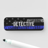 Detection Thin Blue Line Distressed Flag Namensschild (Beispiel)