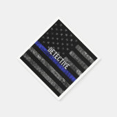 Detection Thin Blue Line Distressed Flag Serviette (Ecke)