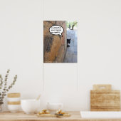 DETECTIV-KATZE HINTER DER STEINMauer / Vatertag Poster (Küche)