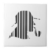 DETECTIVE BAR CODE Pipe Rauchen Barcode Muster Fliese (Vorderseite)