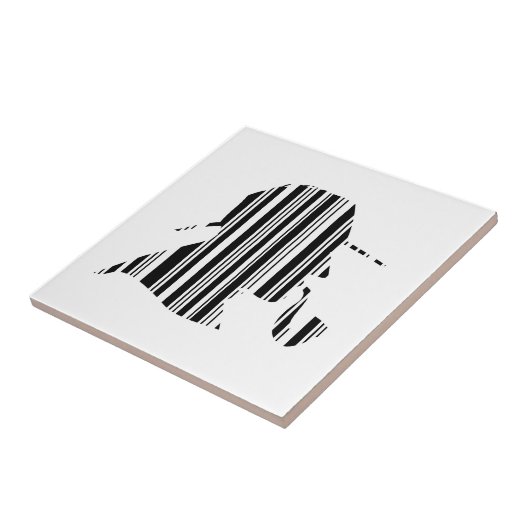 DETECTIVE BAR CODE Pipe Rauchen Barcode Muster Fliese (Seite)