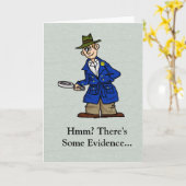 Detective Birthday Card zum Anpassen Karte (Gelbe Blume)