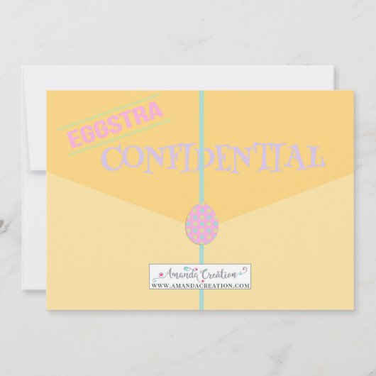 Detective Bunny Ostereier Jagd Einladung (Rückseite)