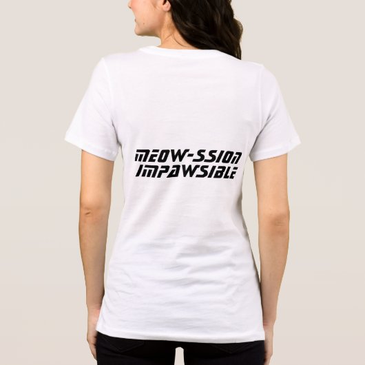 Detective Cat - Mew-Ssion Unpossible Funny Cat Tri-Blend Shirt (Rückseite)