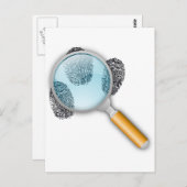 Detective Clues Find Finger Fingerprints Mystery Postkarte (Vorne/Hinten)
