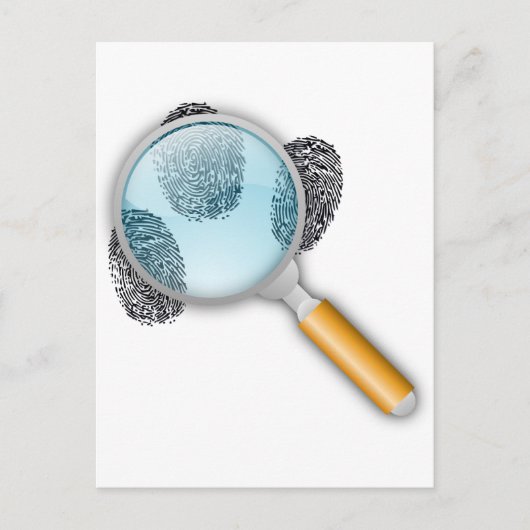 Detective Clues Find Finger Fingerprints Mystery Postkarte (Vorderseite)