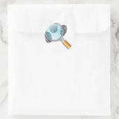 Detective Clues Find Finger Fingerprints Mystery Runder Aufkleber (Tasche)