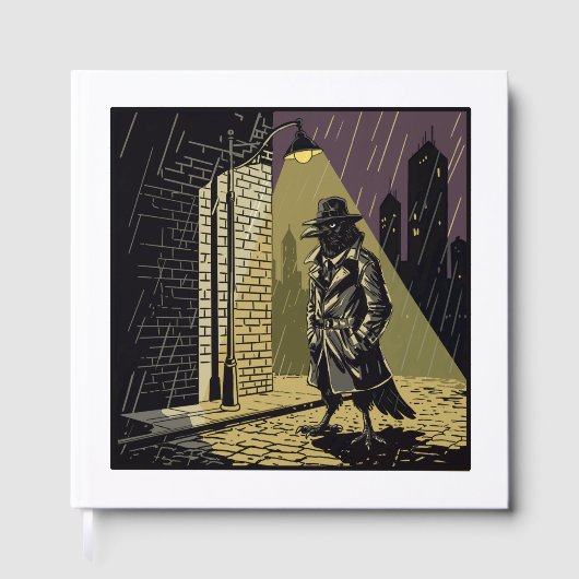Detective Crow Comics Noir Style Guest Book Gästebuch (Vorderseite)