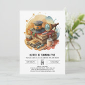 Detective Custom Printable Birthday Einladung (Stehend Vorderseite)