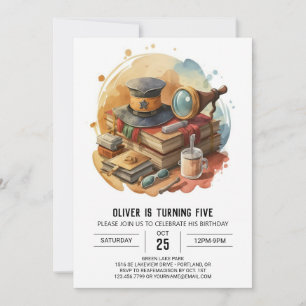 Detective Custom Printable Birthday Einladung
