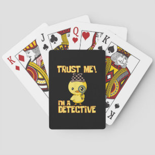 Detective Duck Design - Vertraue mir als Detektiv Spielkarten