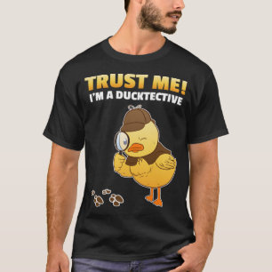 Detective Duck Sniffer Ducky Rasse Knochen T-Shirt