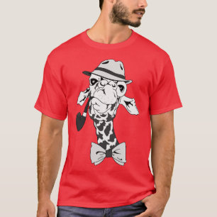Detective Giraffe mit Rohr und Hut T-Shirt