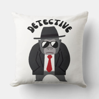 Detective Gorilla Throw Pillow – Bold Throw Pillow Kissen