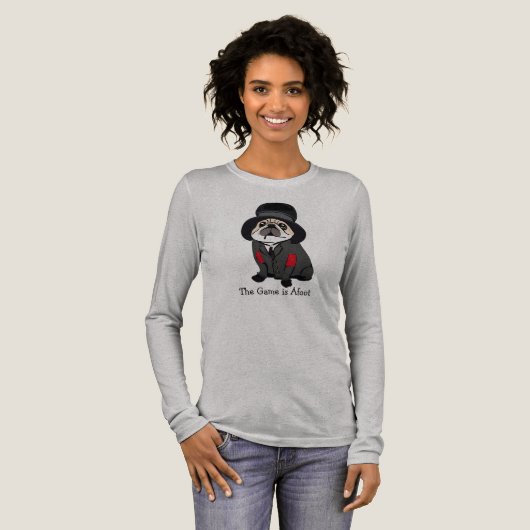 Detective Sherlock Mops Hund Lover Hobo Tri-Blend Shirt (Volle Vorderseite)