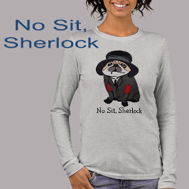 Detective Sherlock Mops Hund Lover Hobo Tri-Blend Shirt