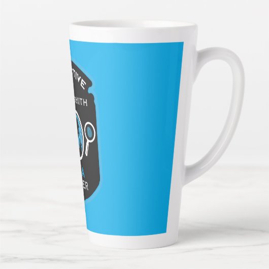 Detective Themed Funny Gift Milchtasse (Rechts)