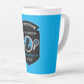 Detective Themed Funny Gift Milchtasse (Rechte Ecke)