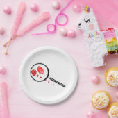 Detectives Magnifying Glass Pappteller (Party)